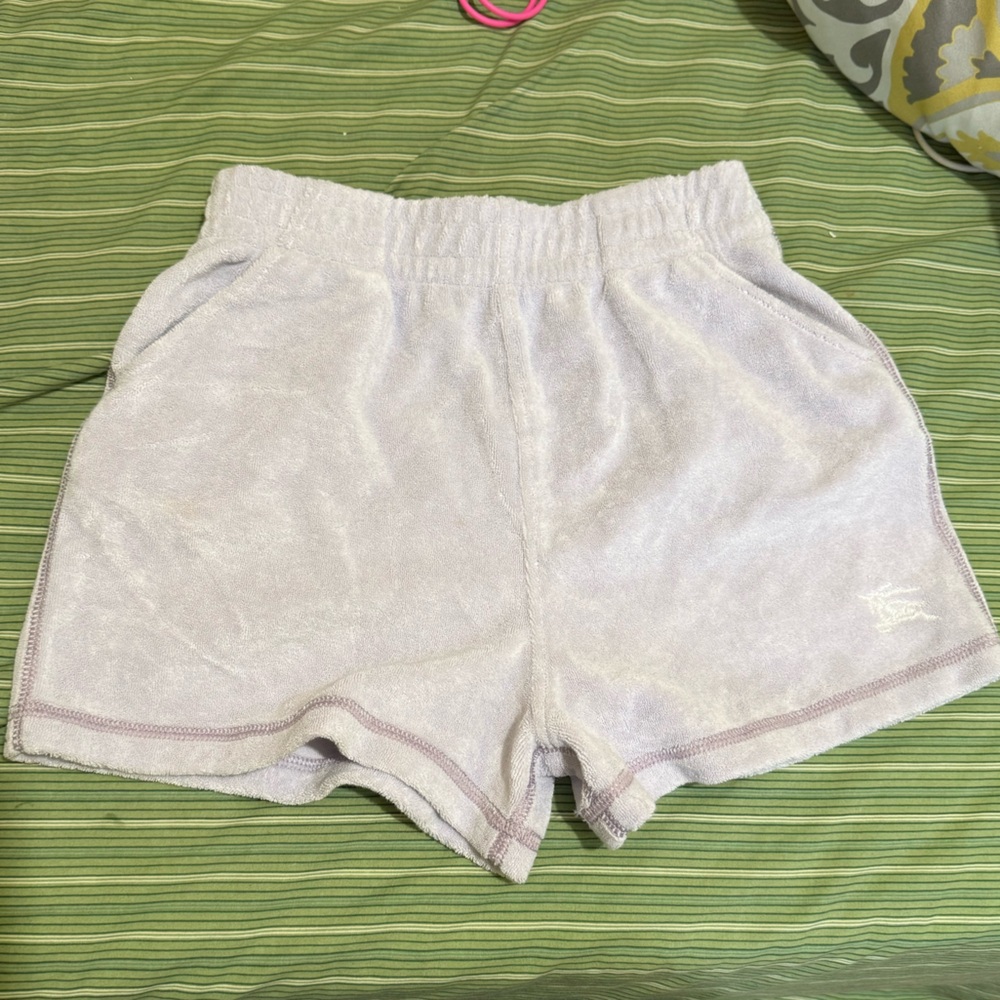 Burberry Soft Lavender Terry Cloth Nadine Shorts